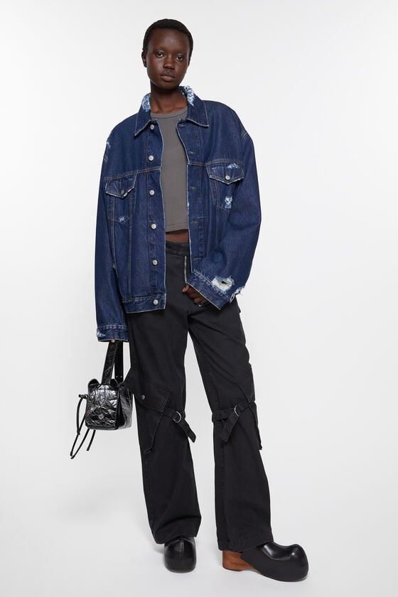 Acne Studios Jeansjacke Im Distressed-Look - Entspannte Passform