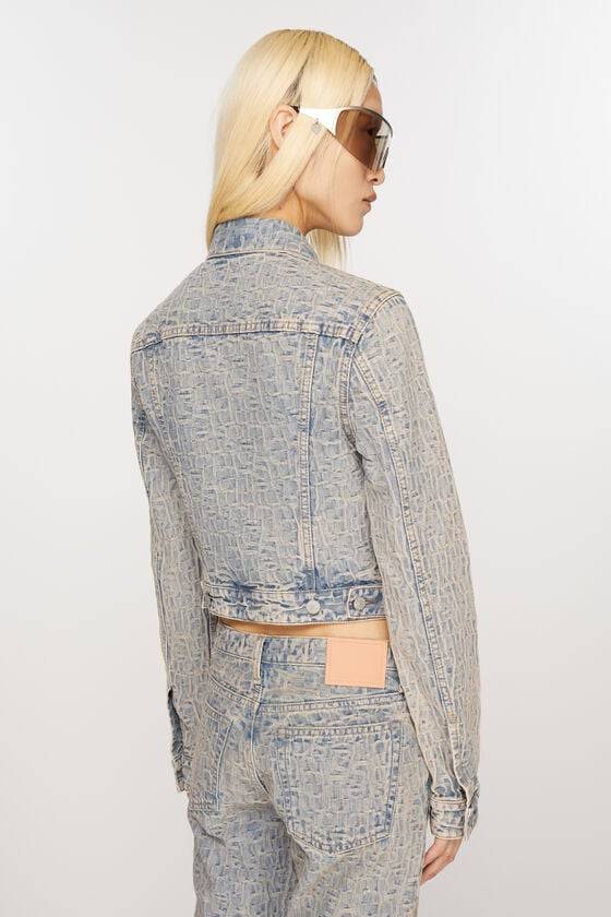 Acne Studios Jeansjacke Mit Monogramm – Taillierte Passform