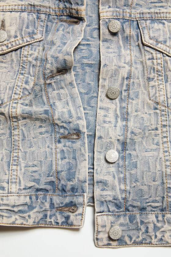 Acne Studios Jeansjacke Mit Monogramm – Taillierte Passform