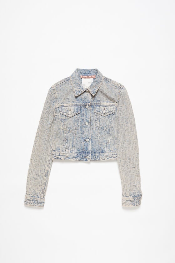 Acne Studios Jeansjacke Mit Monogramm – Taillierte Passform