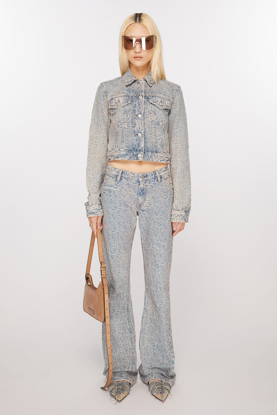 Acne Studios Jeansjacke Mit Monogramm – Taillierte Passform