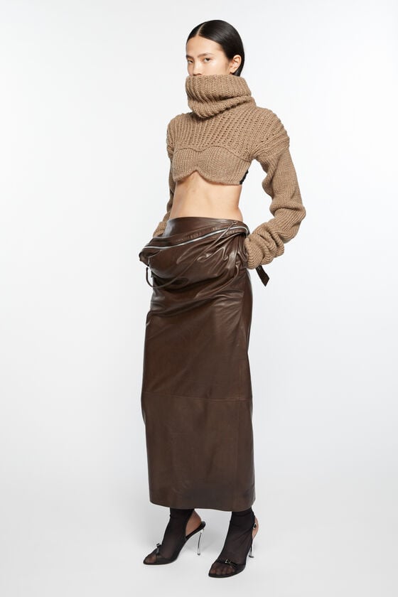 Acne Studios Leather Zipper Tape Skirt Laufsteg-Show
