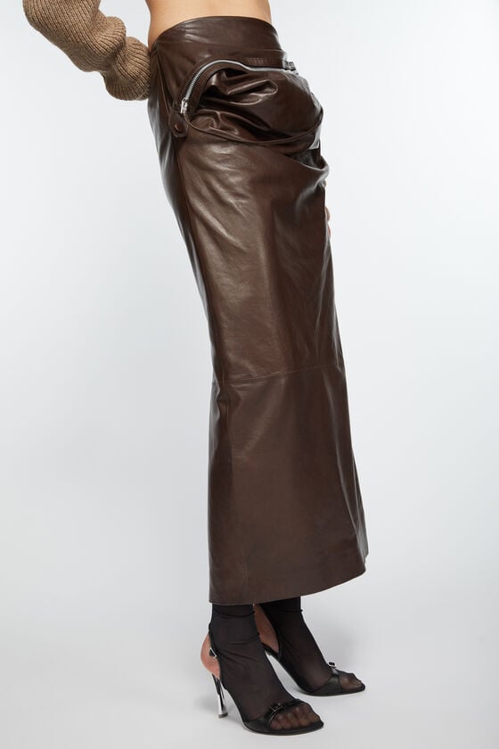 Acne Studios Leather Zipper Tape Skirt Laufsteg-Show