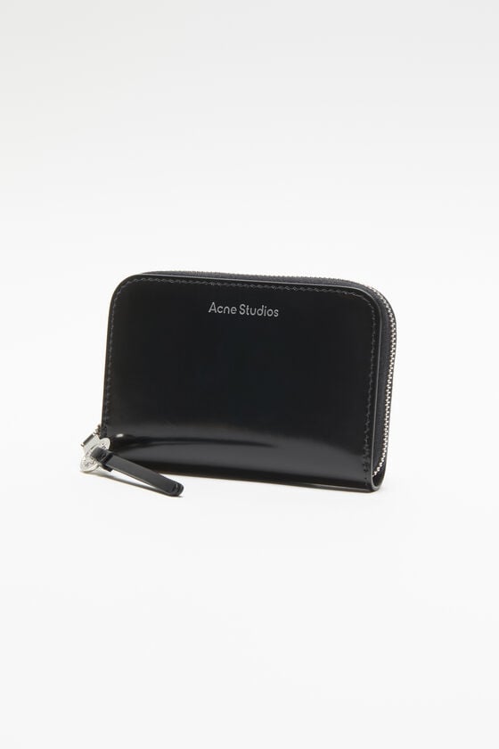 Acne Studios Leder-Portemonnaie Mit Reißverschluss