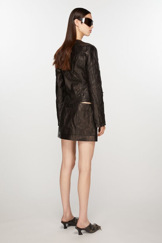 Acne Studios Minirock Aus Knitterleder Laufsteg-Show