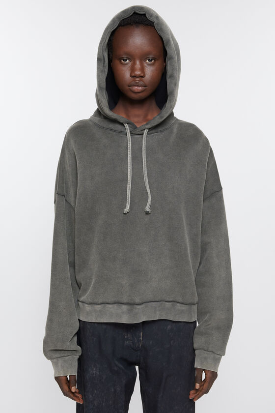 Acne Studios Sweatshirt mit Kapuze und Logoaufnäher
