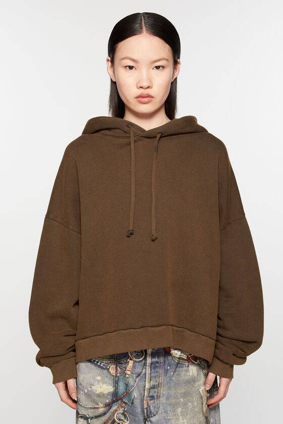 Acne Studios Sweatshirt mit Kapuze und Logoaufnäher