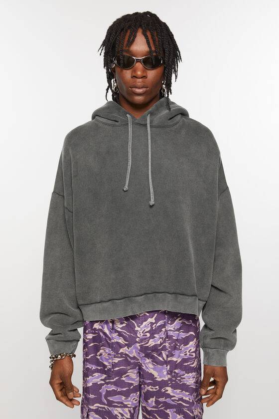 Acne Studios Sweatshirt mit Kapuze und Logoaufnäher