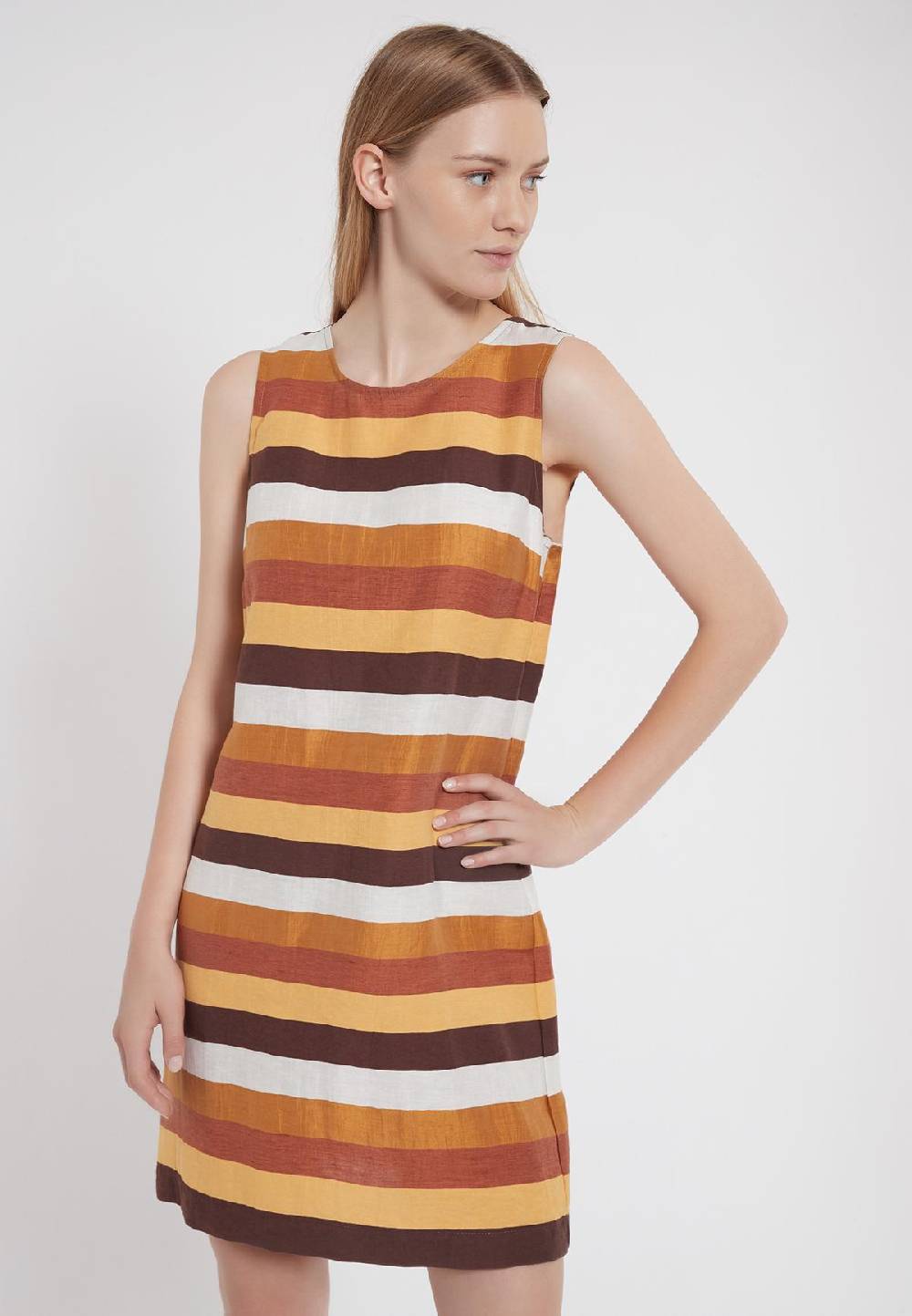 Ana Alcazar A-Linien Cottonmix-Kleid Zenas