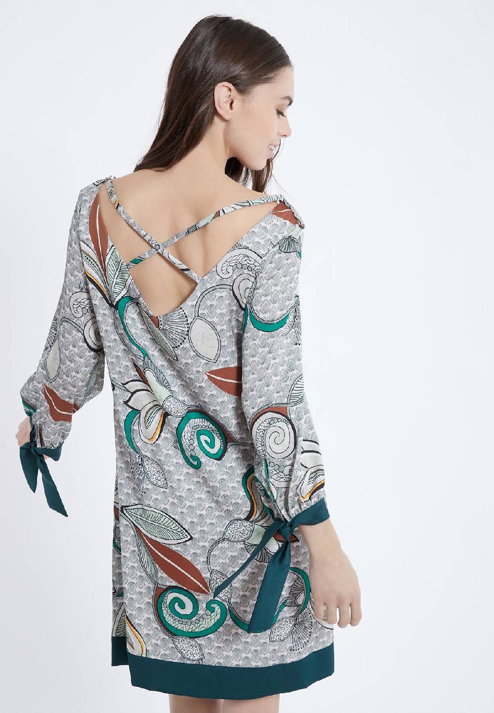 Ana Alcazar Ausschnitt Kleid Zesmy