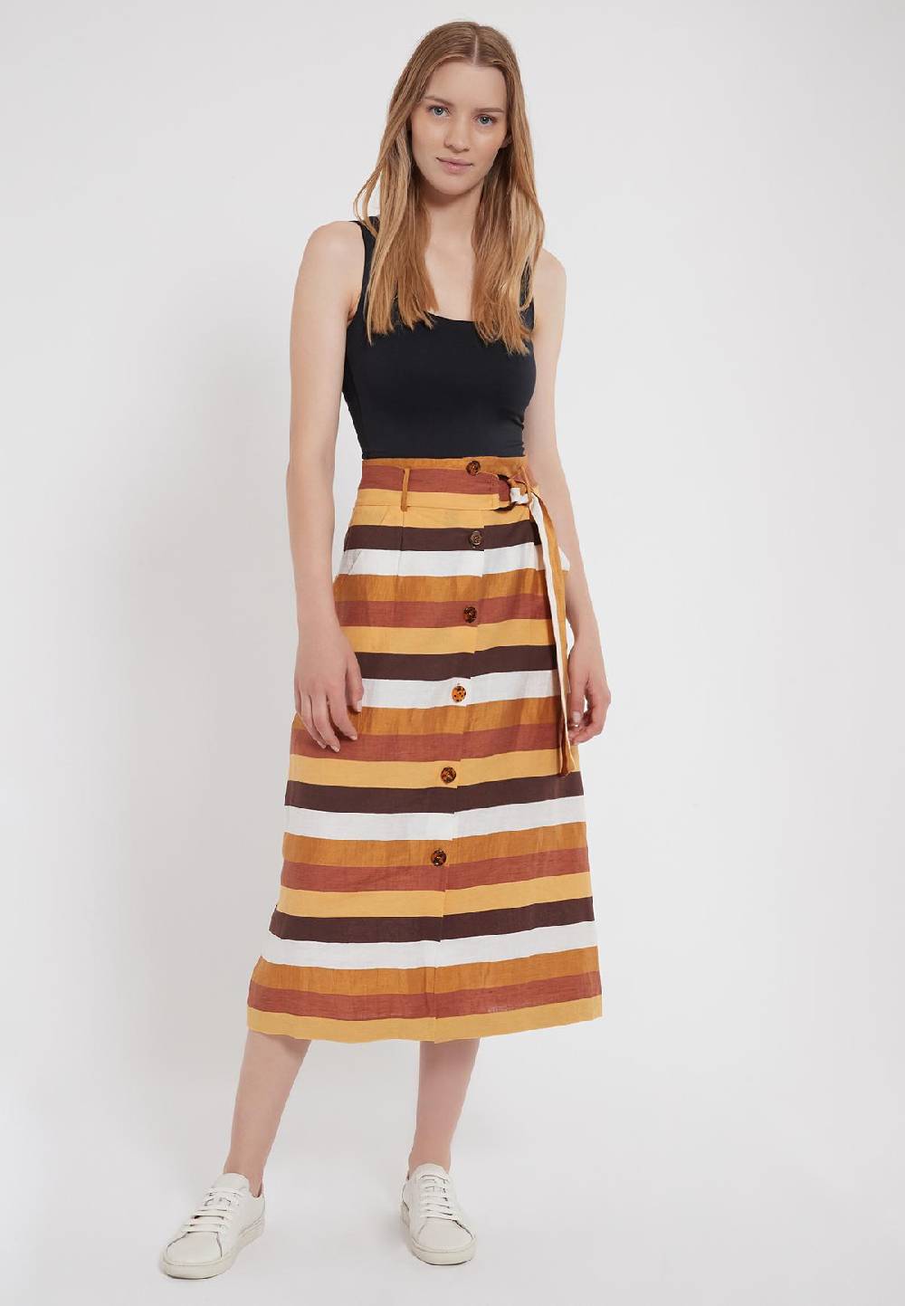 Ana Alcazar Baumwollmix Midi Rock Zenta