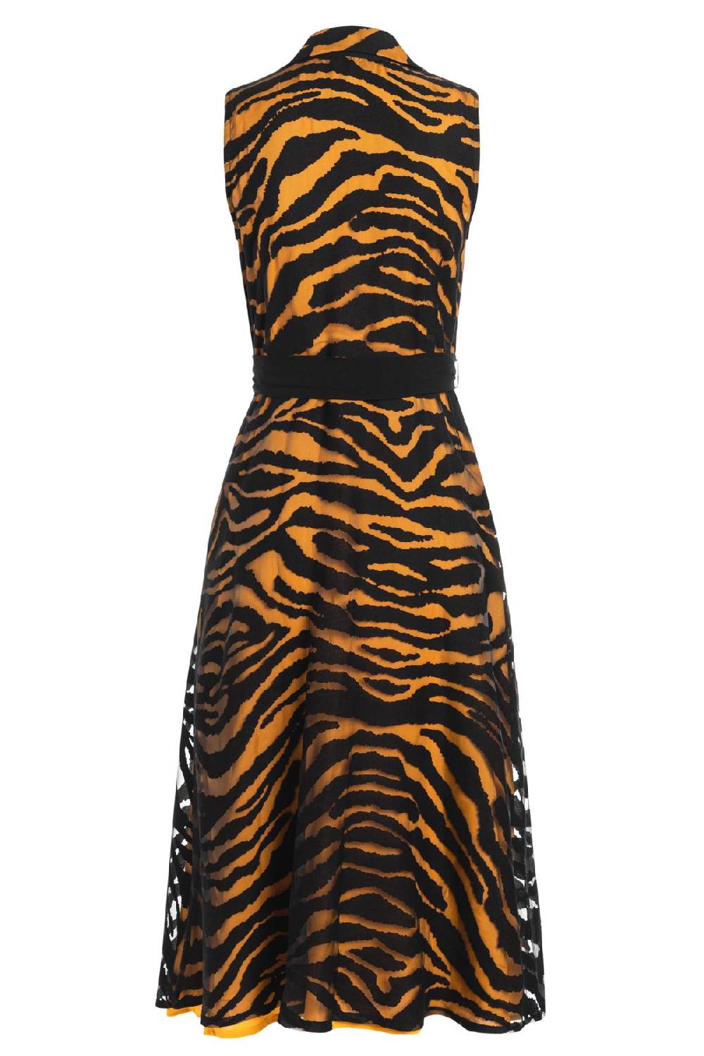 Ana Alcazar Blusenkleid Zapa Schwarz-Braun