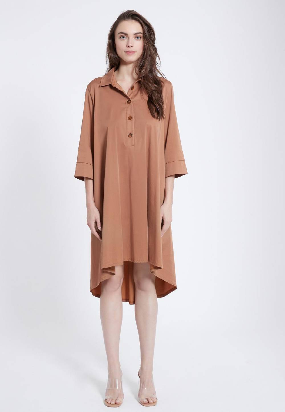 Ana Alcazar Blusenkleid Zepoa Braun