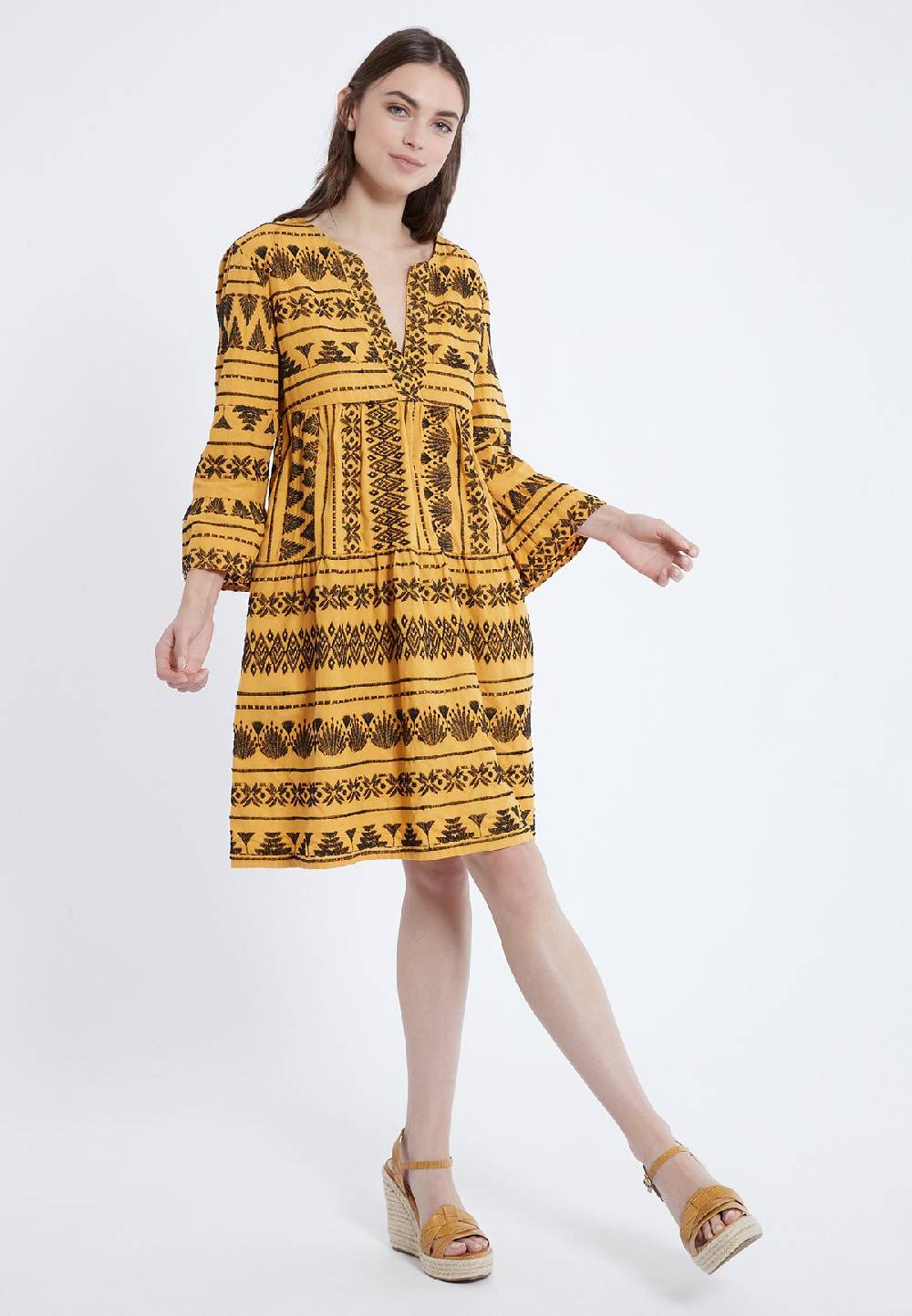 Ana Alcazar Boho Baumwollkleid Zelma