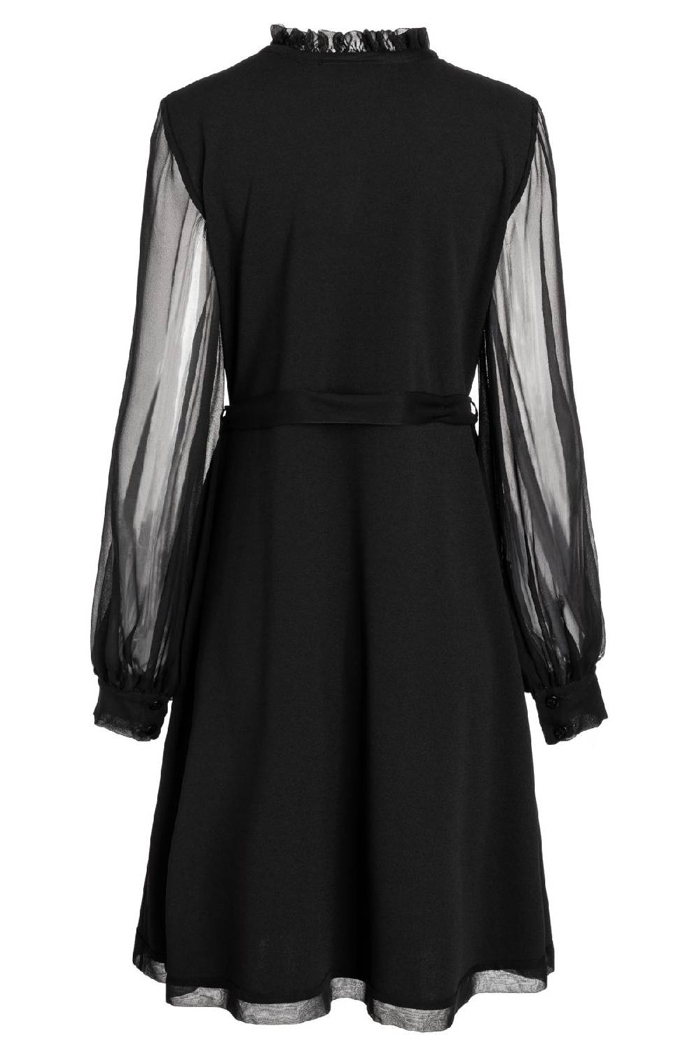 Ana Alcazar Chiffon Kleid Waeby Schwarz
