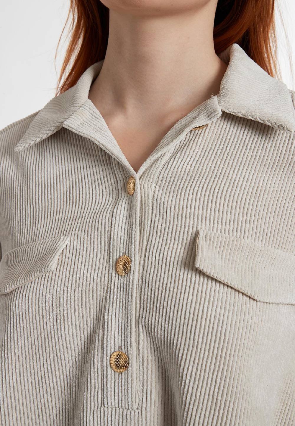 Ana Alcazar Cord Hemdblusenkleid Sastoa