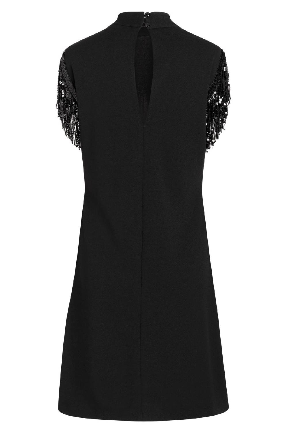 Ana Alcazar Fransen Kleid Waeta Schwarz