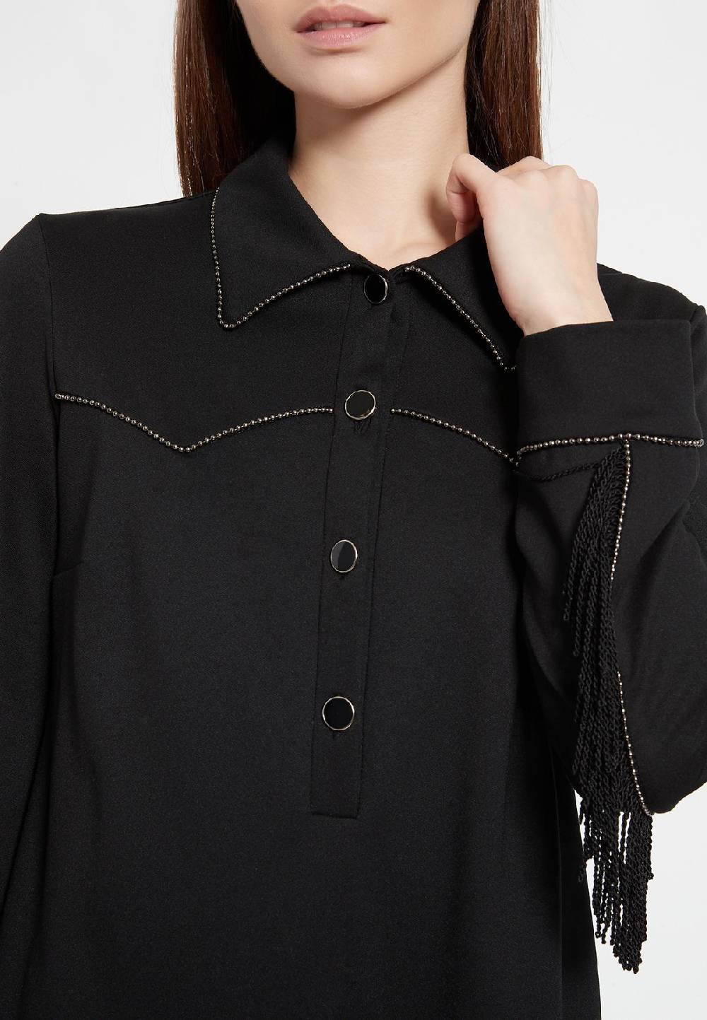 Ana Alcazar Fransenkleid Bazus