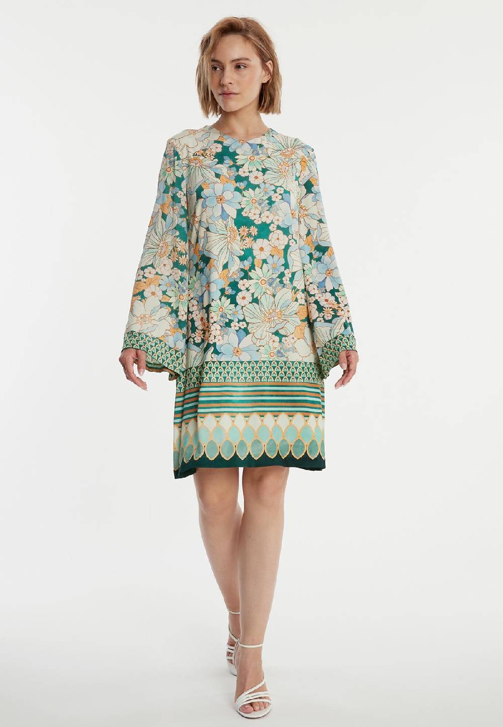 Ana Alcazar Grün-Türkises Tunikakleid Pernosia