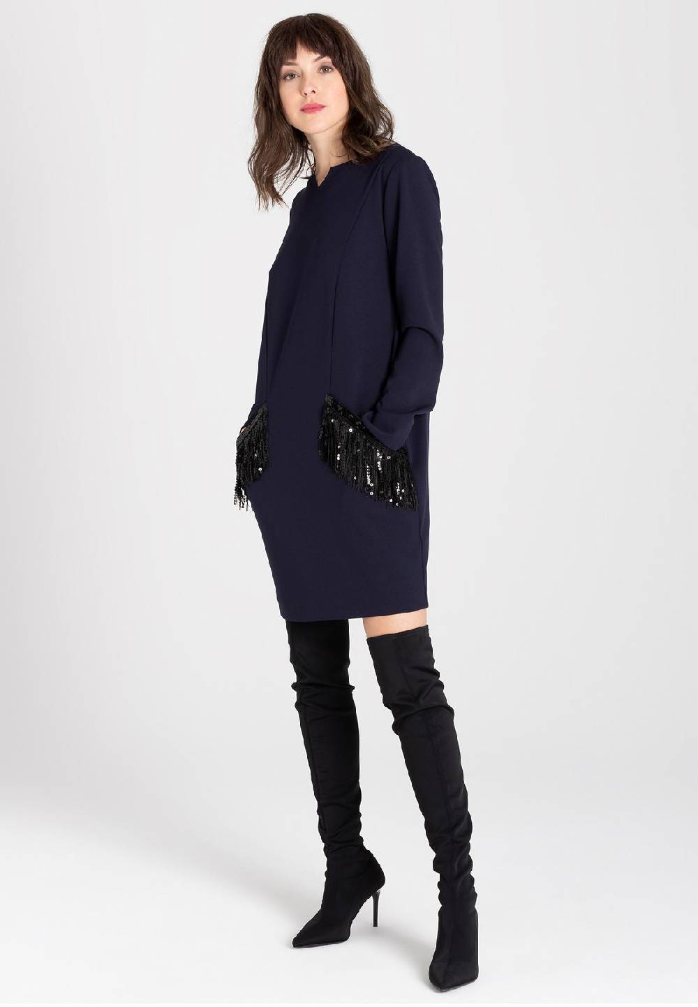 Ana Alcazar Kleid Mit Taschen Wafry Blau