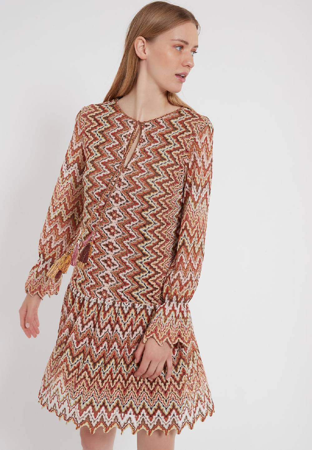 Ana Alcazar Langarm Kleid Zalta