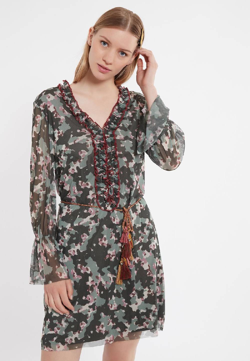 Ana Alcazar Langarm Kleid Zigea