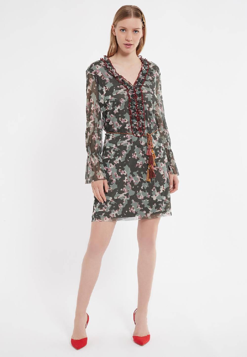 Ana Alcazar Langarm Kleid Zigea