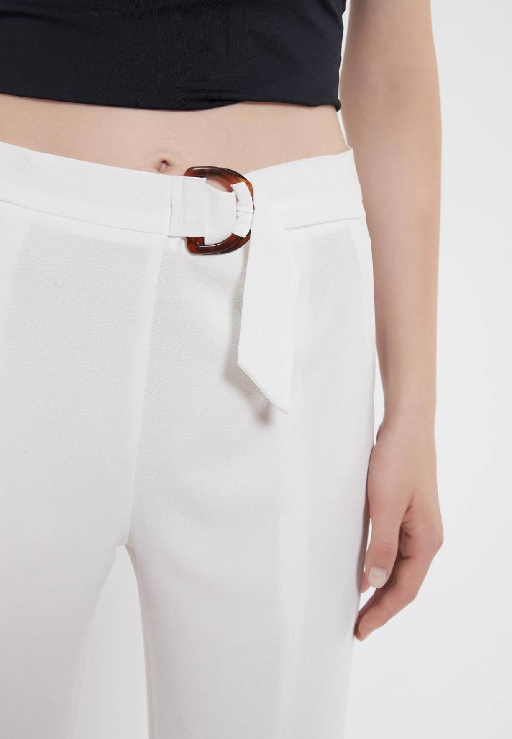 Ana Alcazar Lange Hose Zubla Weiß