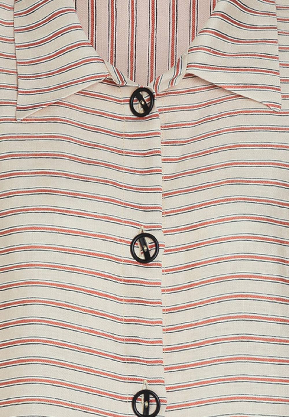 Ana Alcazar Leinen Hemdblusen Kleid Zemla