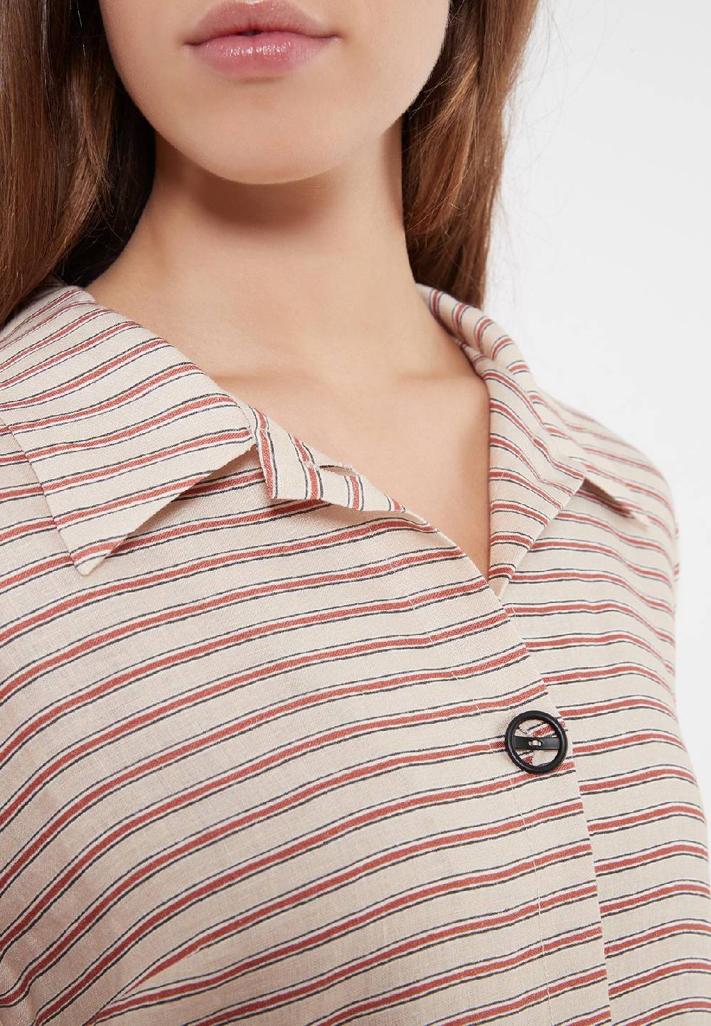 Ana Alcazar Leinen Hemdblusen Kleid Zemla