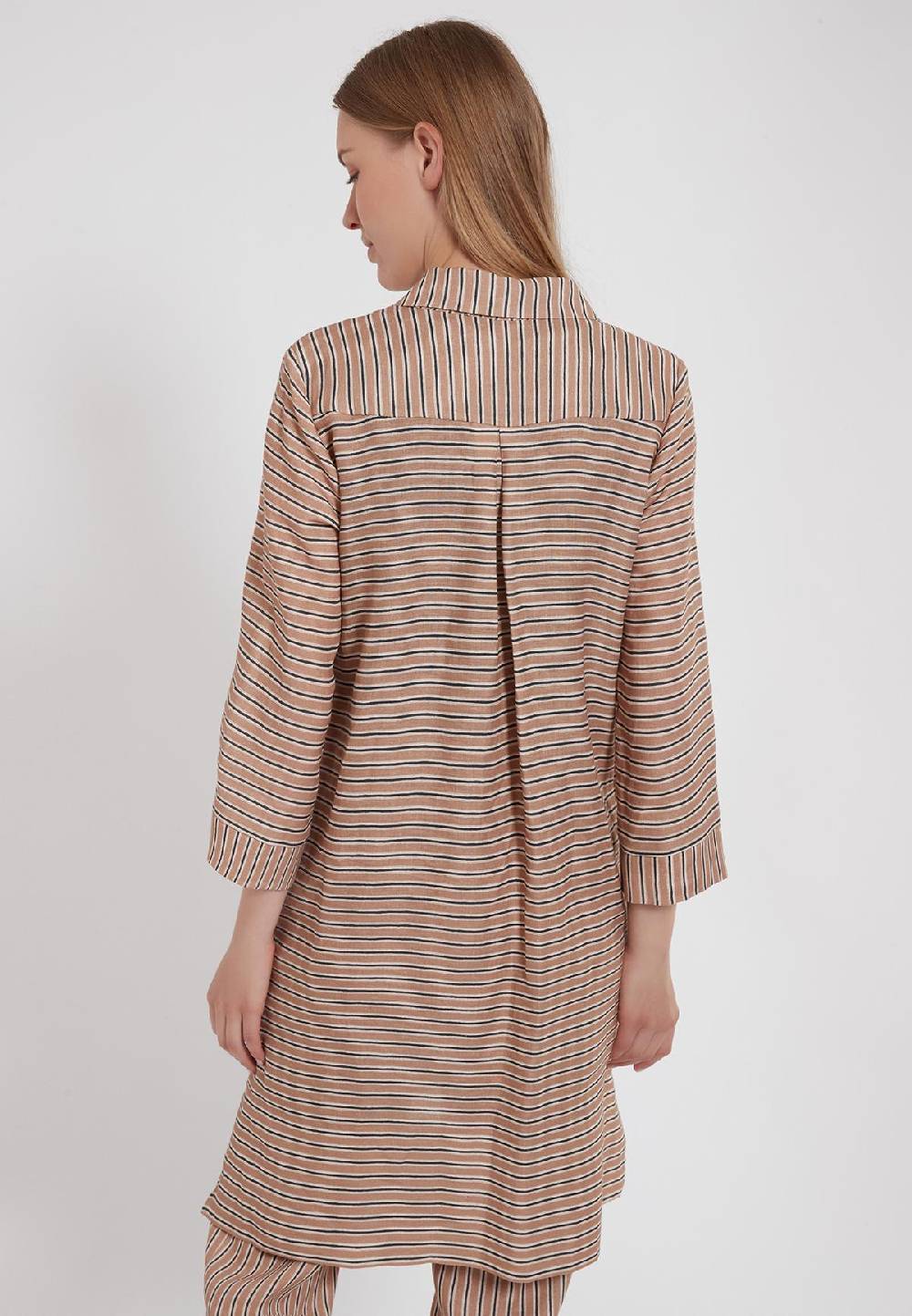 Ana Alcazar Leinen Hemdblusen Kleid Zemtye