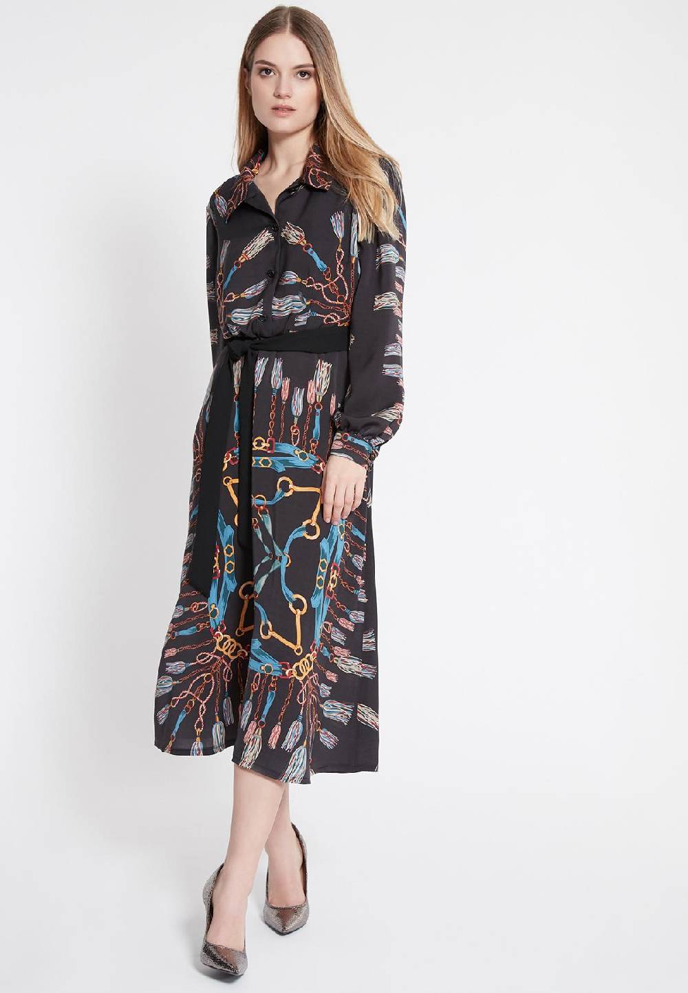 Ana Alcazar Midi Kleid Wabota