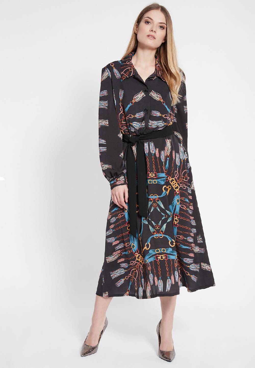 Ana Alcazar Midi Kleid Wabota