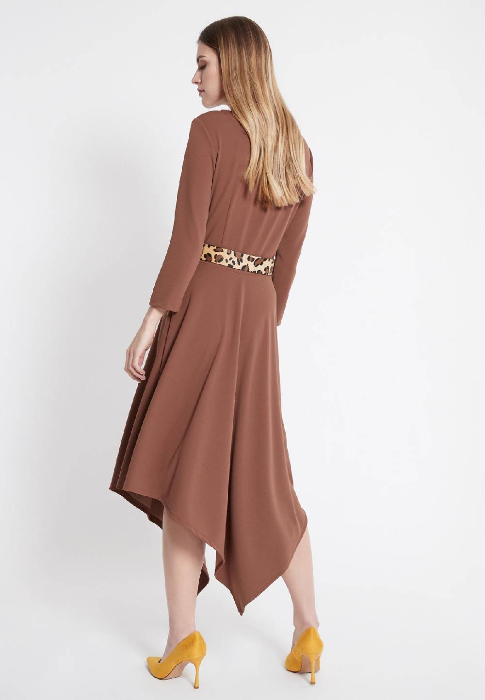Ana Alcazar Midi Kleid Walore Braun
