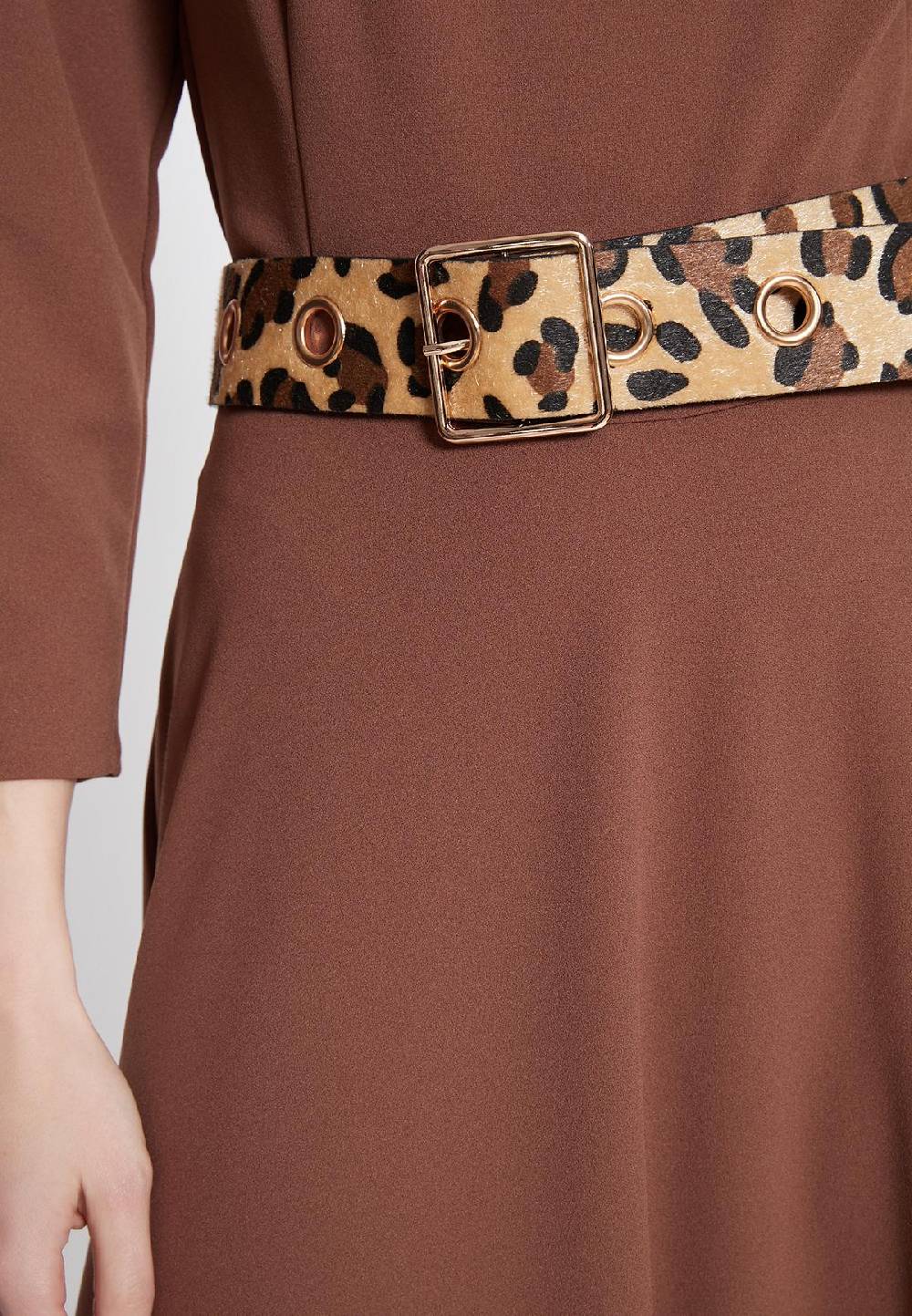 Ana Alcazar Midi Kleid Walore Braun