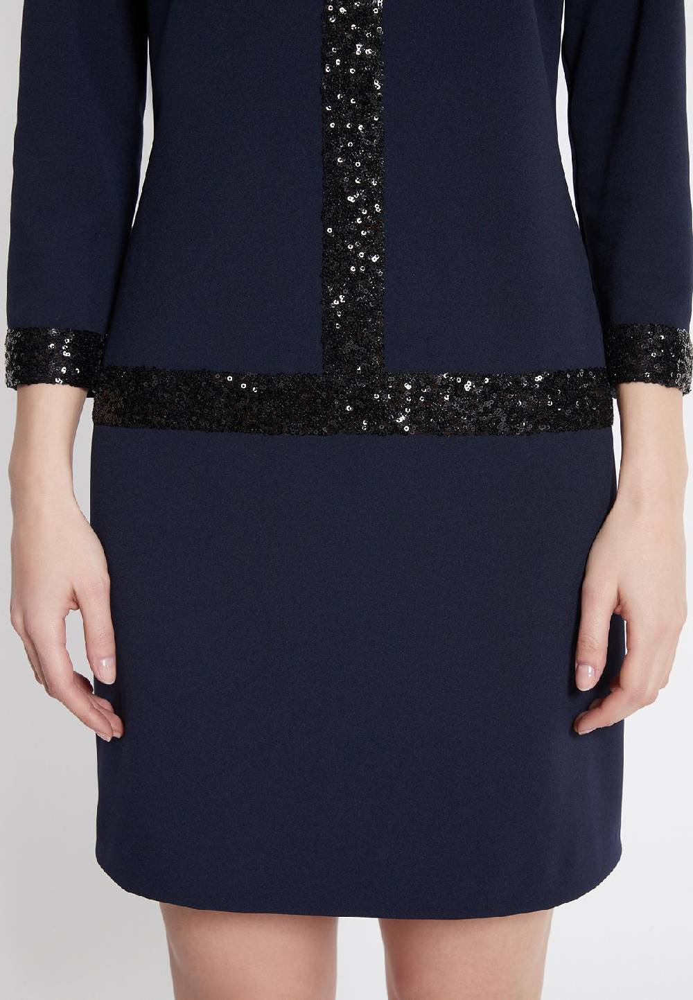 Ana Alcazar Pailletten Kleid Wajani Blau