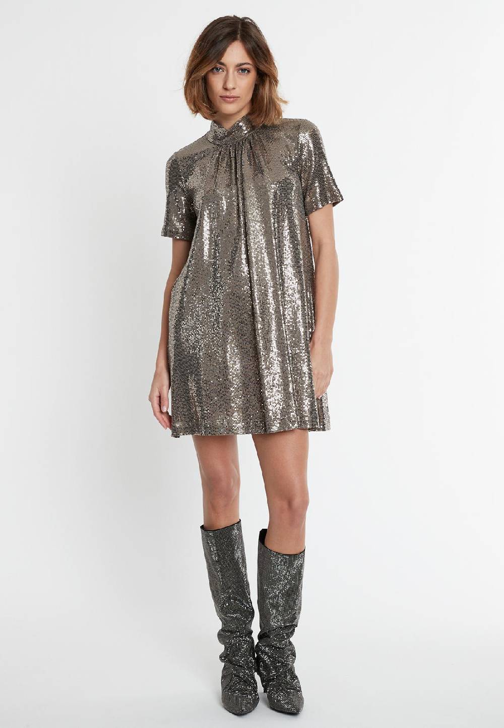 Ana Alcazar Pailletten Minikleid Sagena