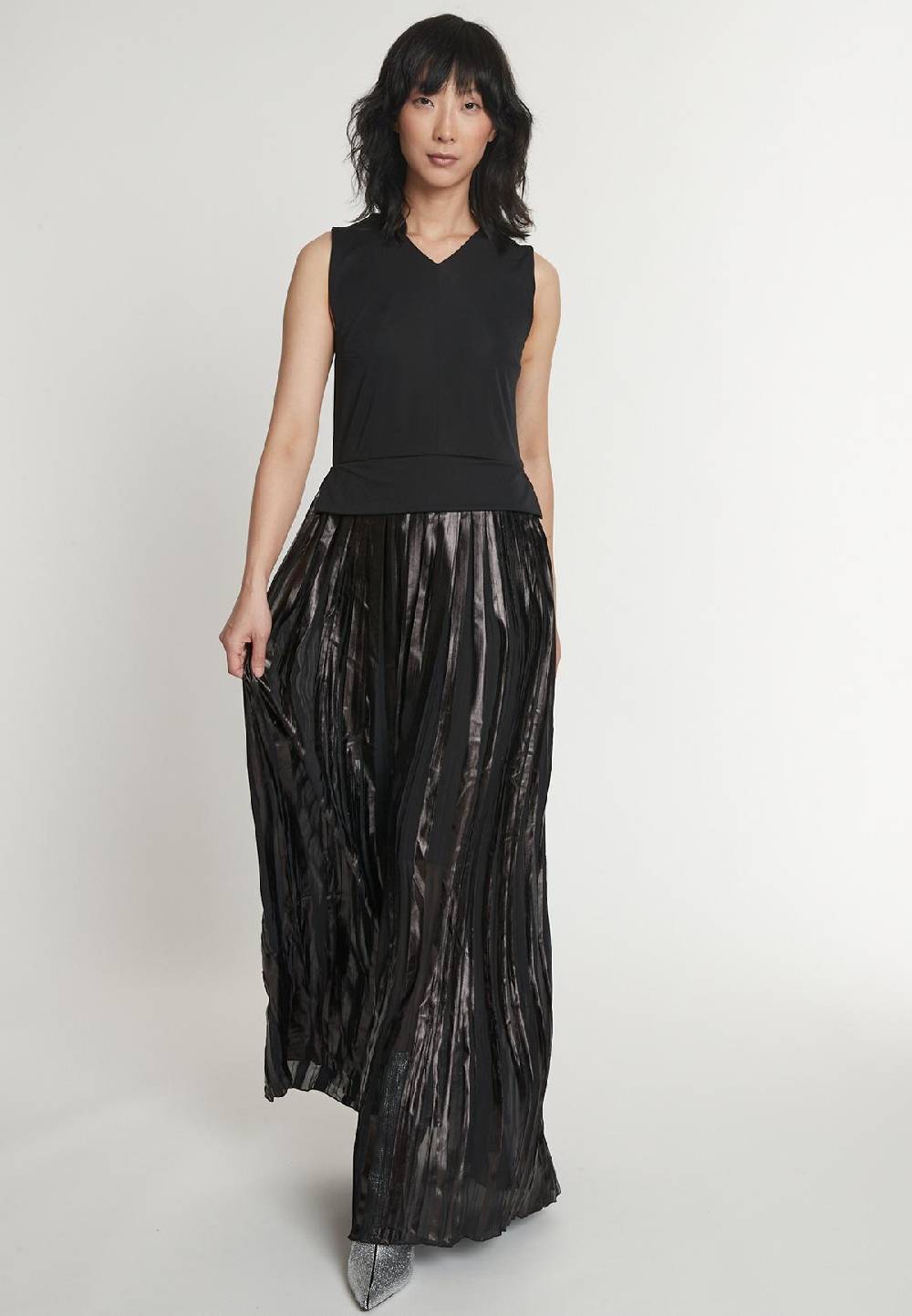 Ana Alcazar Plissé Maxikleid Elvogea