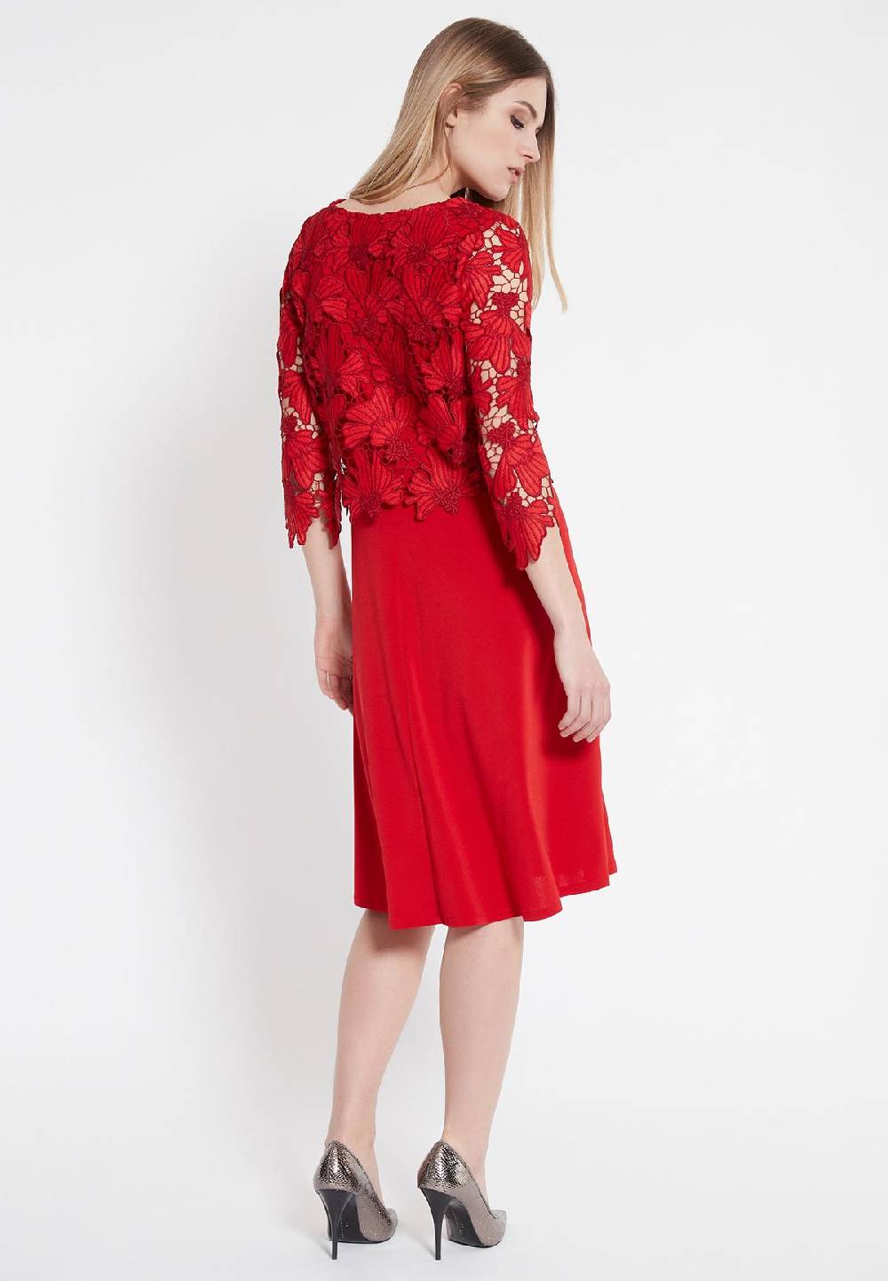 Ana Alcazar Spitzen-Mix Kleid Wapiura