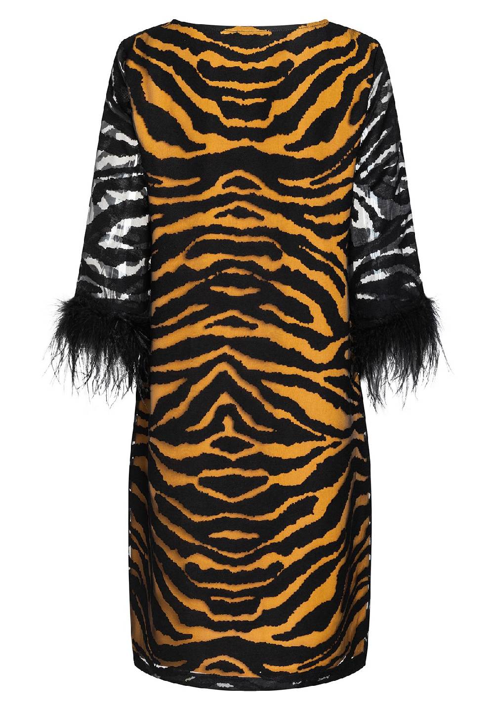 Ana Alcazar Tunika Kleid Zapos Schwarz-Braun