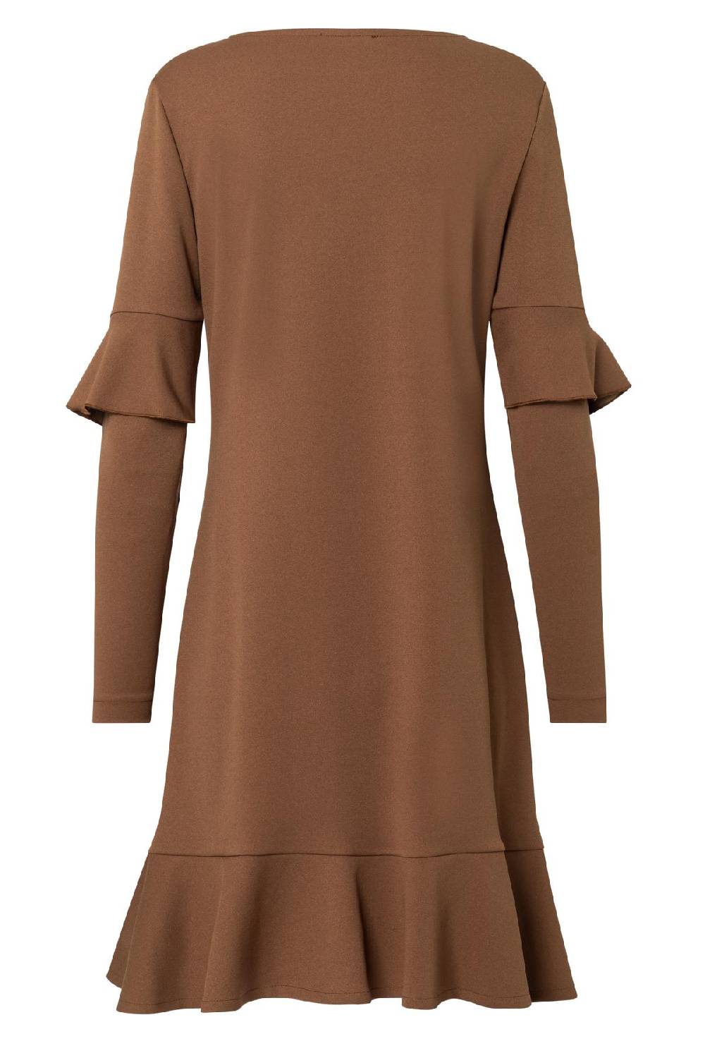 Ana Alcazar Volant Kleid Waisea Braun