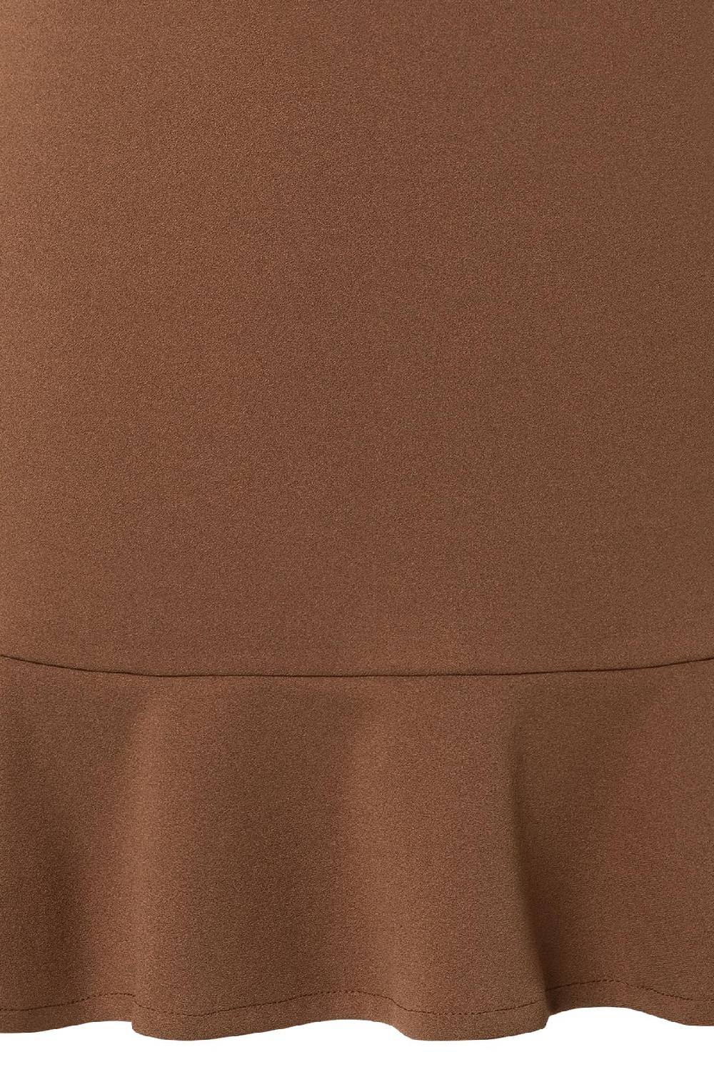 Ana Alcazar Volant Kleid Waisea Braun