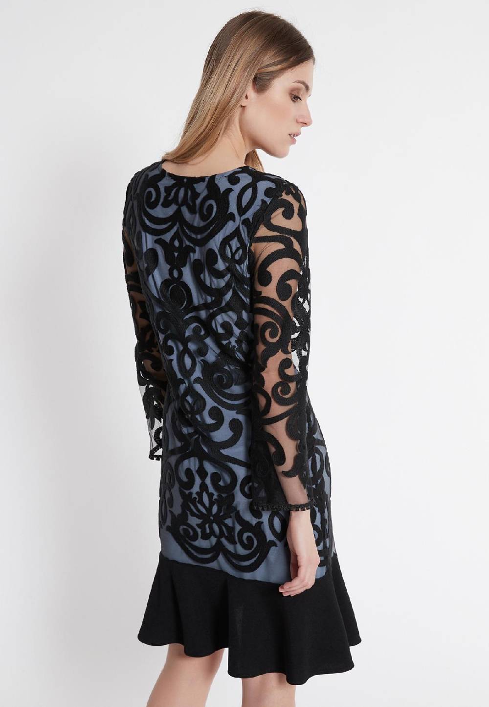 Ana Alcazar Volant Kleid Warisia Blau