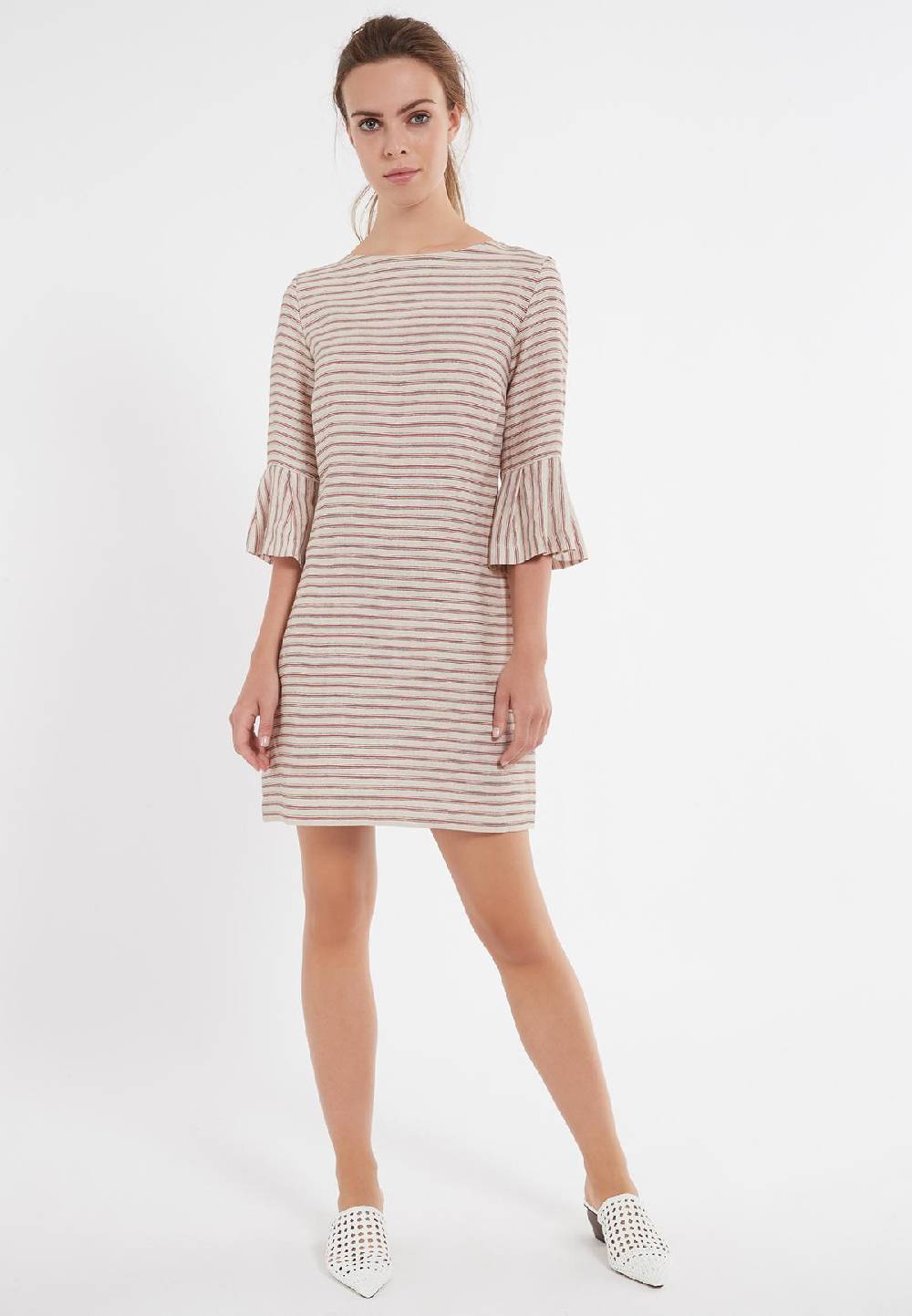 Ana Alcazar Volant Leinenkleid Zemes