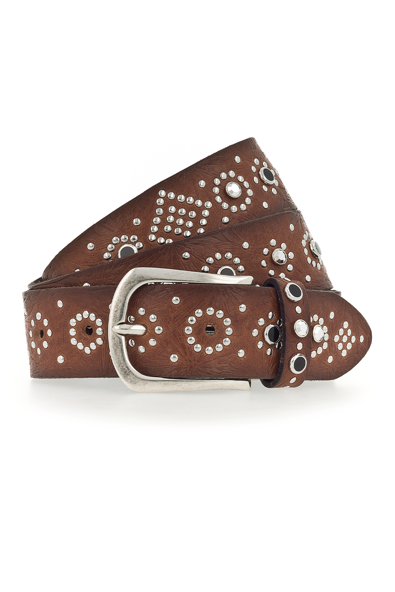 B.BELTS Gürtel mit silbernen Nieten "MEA" von B.BELT