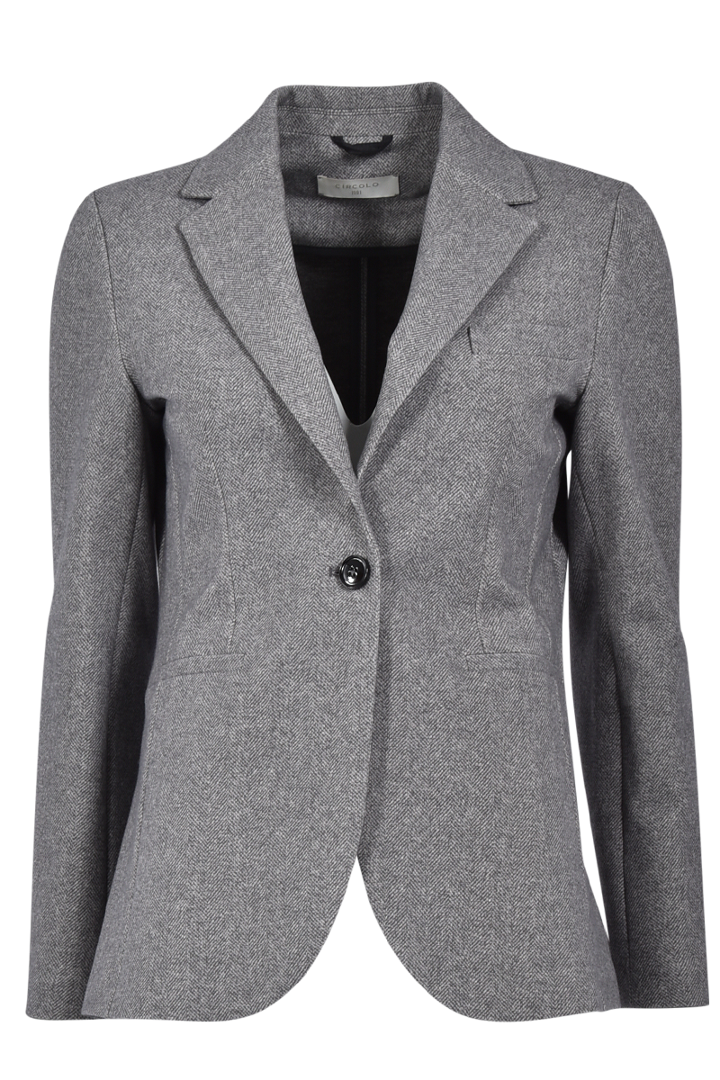 CIRCOLO Baumwollblazer mit Fischgräten-Muster von CIRCOLO