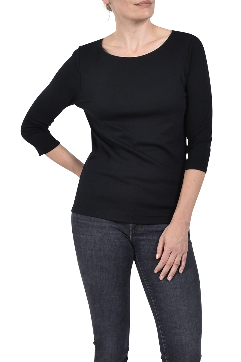 EFIXELLE Baumwollshirt Mit U-Boot-Ausschnitt Von EFIXELLE