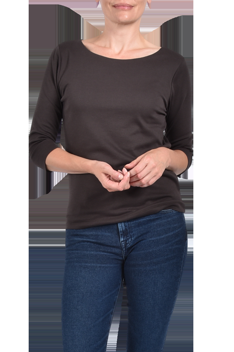 EFIXELLE Baumwollshirt Mit U-Boot-Ausschnitt Von EFIXELLE