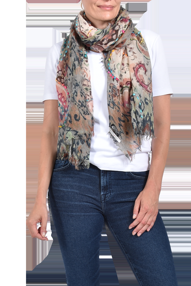 MEL&DAVIS Bestickter Wollschal Mit Paisleymuster Von MEL&DAVIS