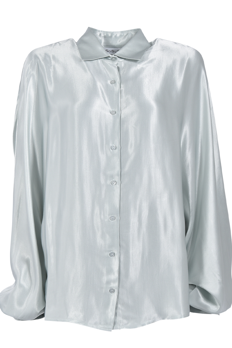 SOSUE Bluse "Antonia-Slim" glänzend mit Fledermausärmeln von SOSUE,